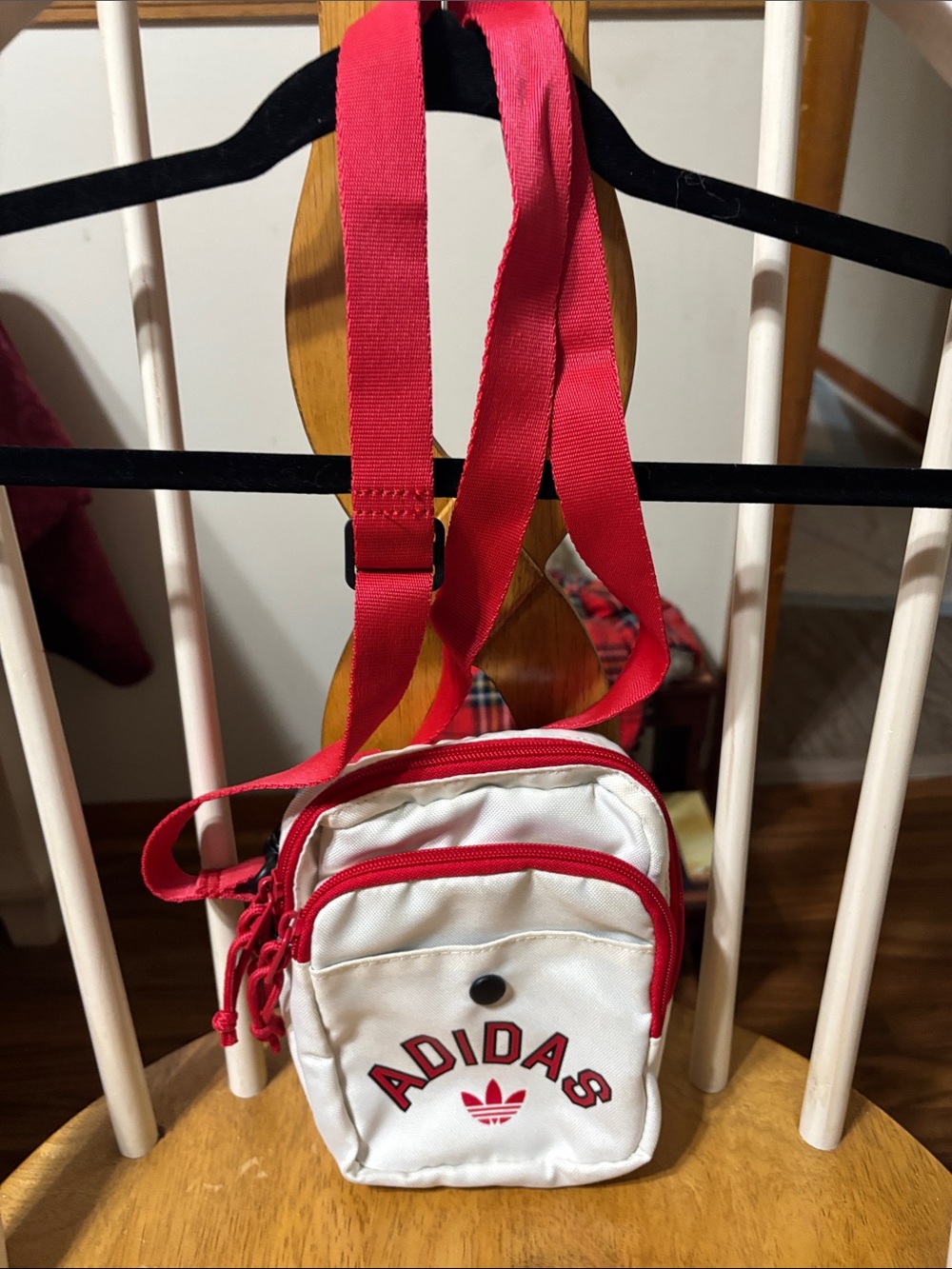 adidas White and Red Kids Mini Shoulder Bag